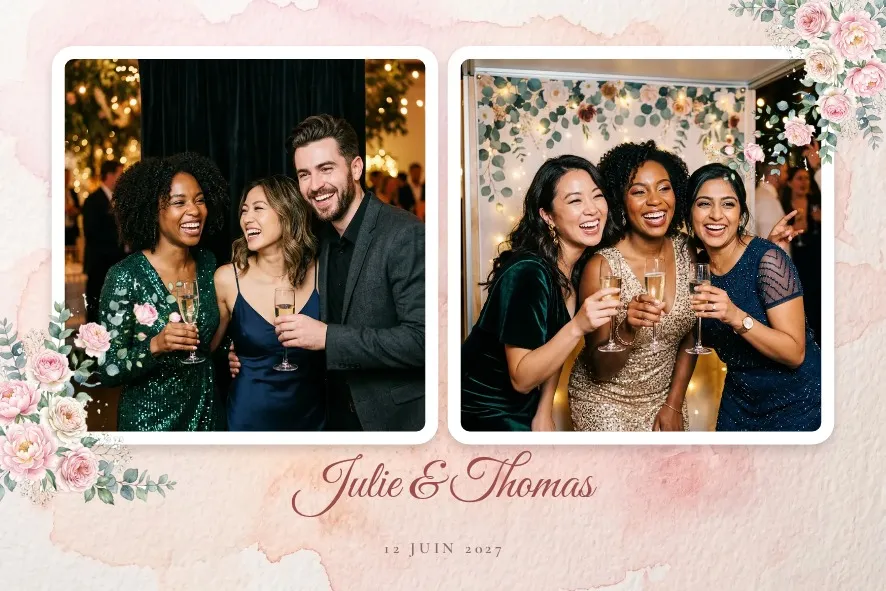 Modèle photobooth « Roseraie »