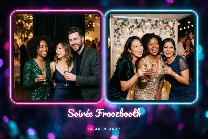 Modèle photobooth « Néon »